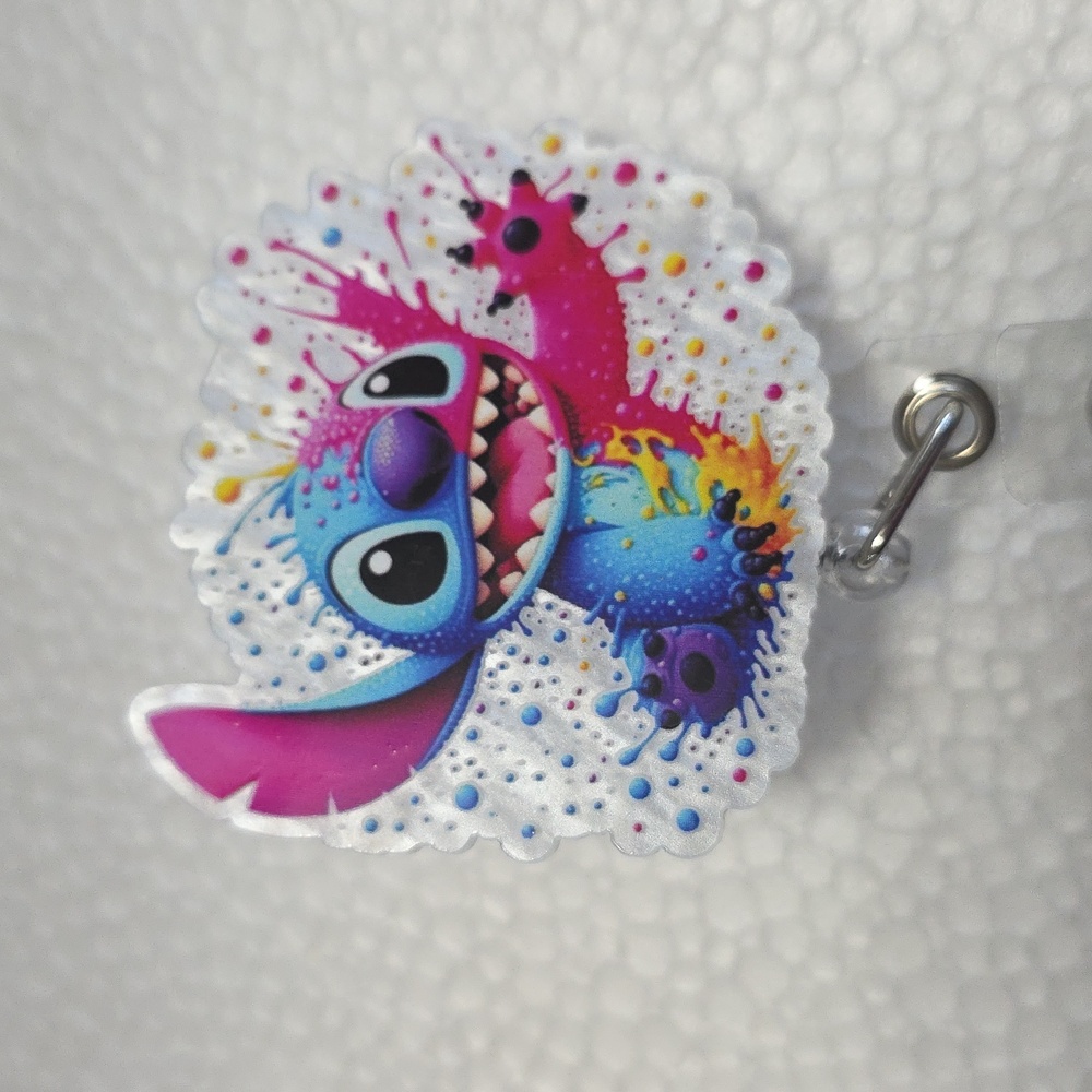 *Set* Badge Reel Stitch Splatter